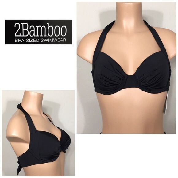New…2Bamboo bikini top. 30-32DD - Picture 1 of 9